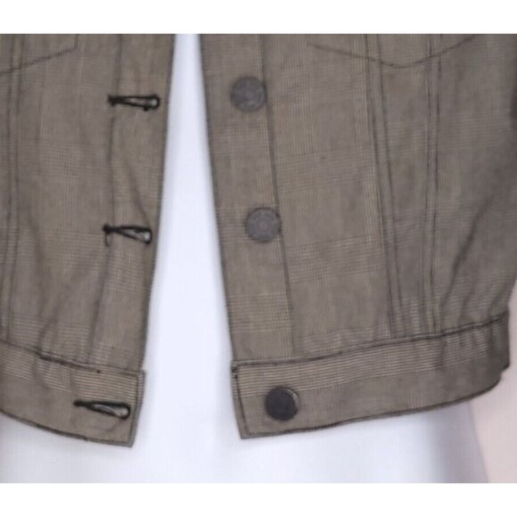 BDG Urban Outfitters Womens Plaid Cropped Jacket Size XS Grunge 90s Style - Picture 7 of 7